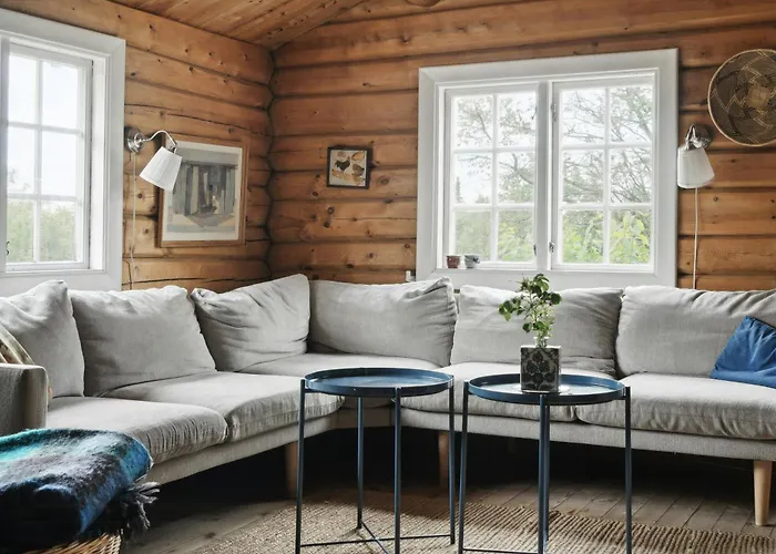 Rustic Cosiness In Norwegian Log With View Knebel